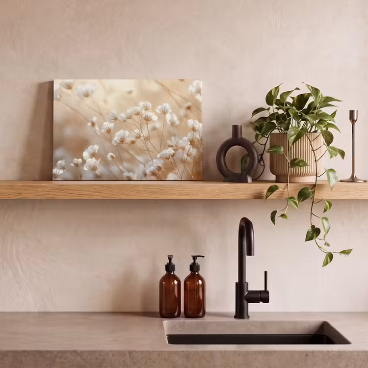 Wilde - Bloemen - Wit canvas 2cm klein -sfeer3