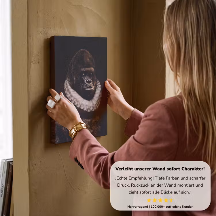 Willem van Oranje - Adriaen Thomasz - Aap canvas 2cm klein -sfeer3