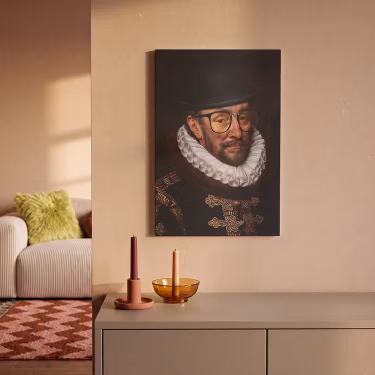 Willem van Oranje - Adriaen Thomasz - Bril canvas 2cm klein -sfeer1