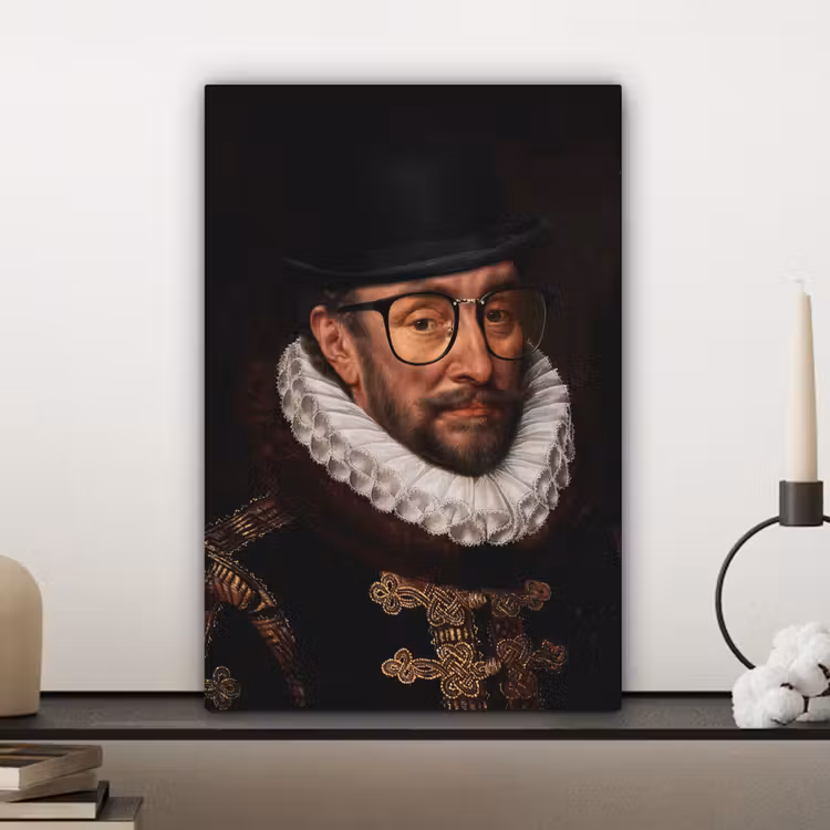 Willem van Oranje - Adriaen Thomasz - Bril canvas 2cm klein -sfeer6