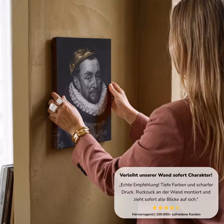 Willem van Oranje - Adriaen Thomasz - Goud canvas 2cm klein -Xsfeer7_DE