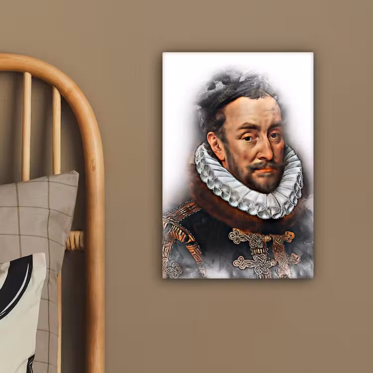Willem van Oranje - Adriaen Thomasz - Rook canvas 2cm klein -sfeer6