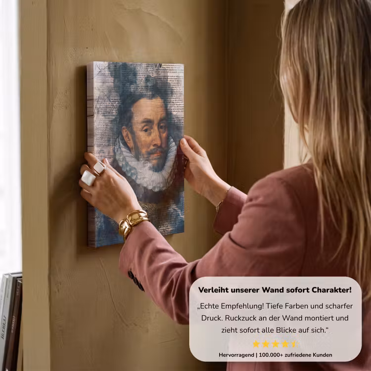 Willem van Oranje - Adriaen Thomasz - Krant canvas 2cm klein -Xsfeer7_DE