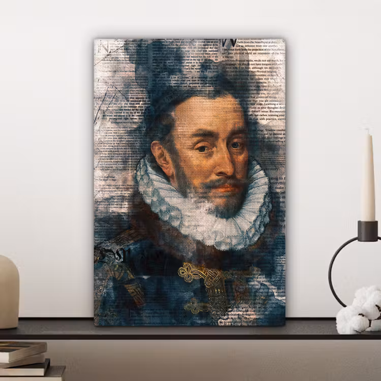 Willem van Oranje - Adriaen Thomasz - Krant canvas 2cm klein -sfeer6