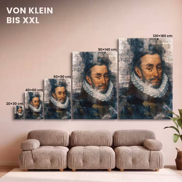 Willem van Oranje - Adriaen Thomasz - Krant canvas 2cm klein -Xsfeer8_DE