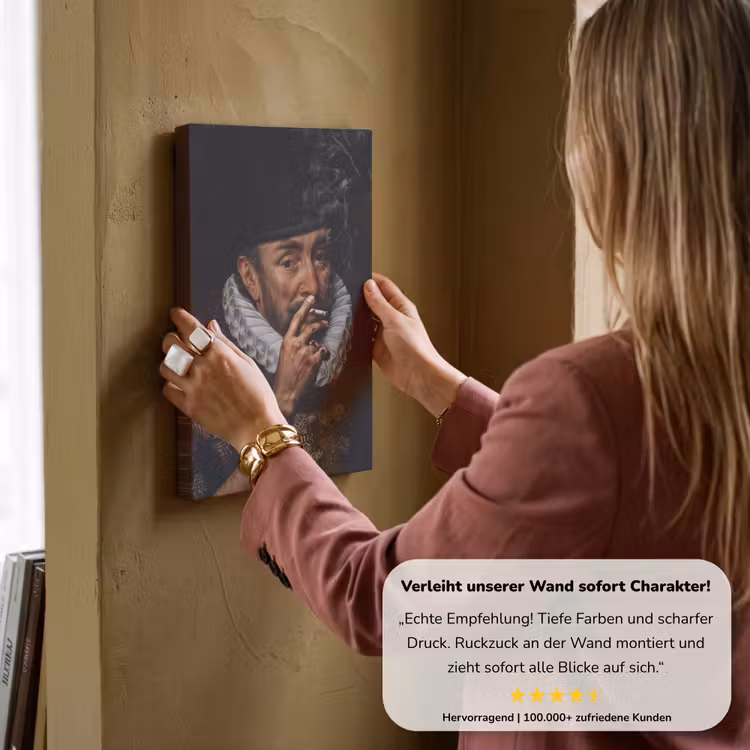 Willem van Oranje - Adriaen Thomasz - Sigaretten canvas 2cm klein -sfeer3
