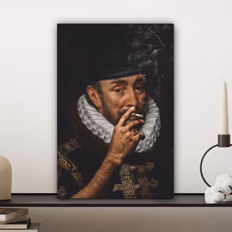 Willem van Oranje - Adriaen Thomasz - Sigaretten canvas 2cm klein -atmosphere_sfeer3_global