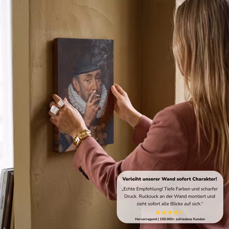 Willem van Oranje - Adriaen Thomasz - Sigaretten - Rook canvas 2cm klein -Xsfeer7_DE