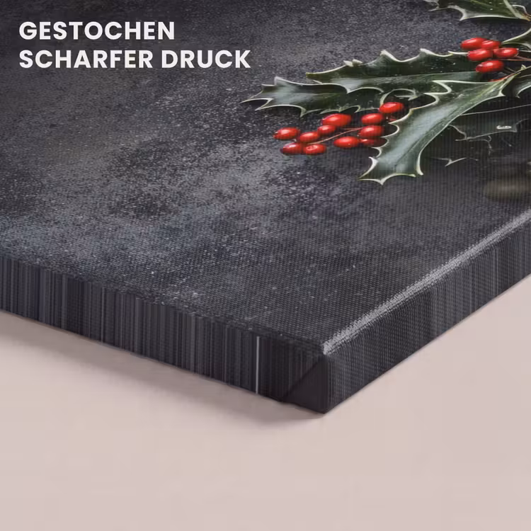 Winter - Hulst - Kerst - Beton canvas 2cm klein -uniquesellingpoint_afwerking-onlywow_DE