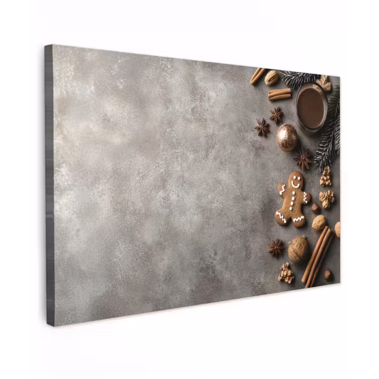 Winter - Kerst - Warm - Eten canvas 2cm klein -z3d