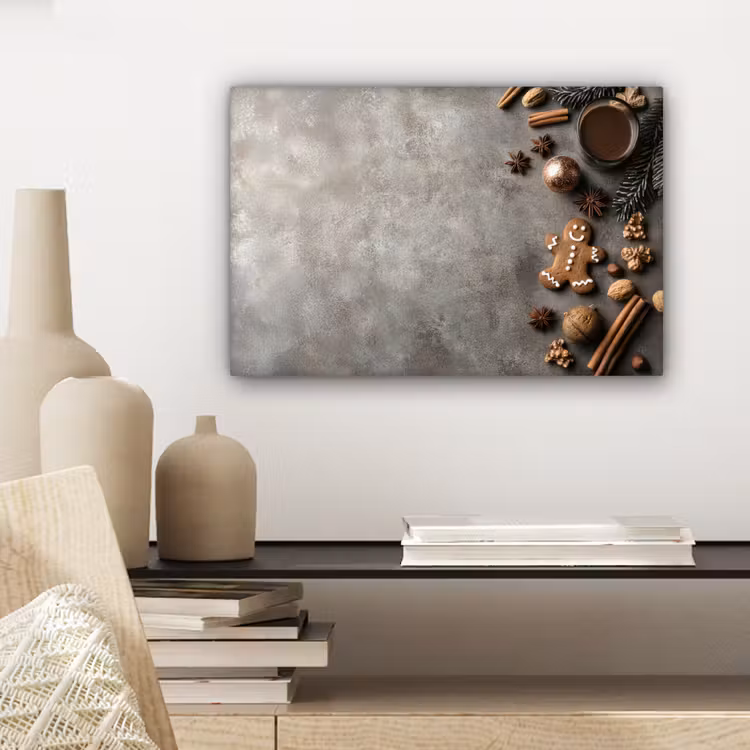 Winter - Kerst - Warm - Eten canvas 2cm klein -closeup_print_DE