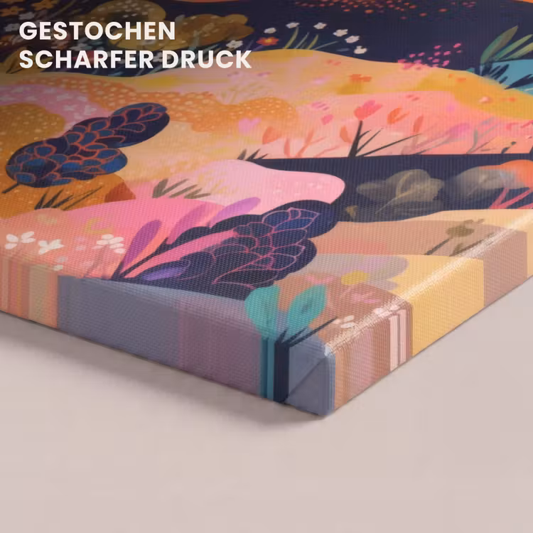Golvende heuvels - Abstracte planten - Dromerig canvas 2cm klein -closeup_print_DE