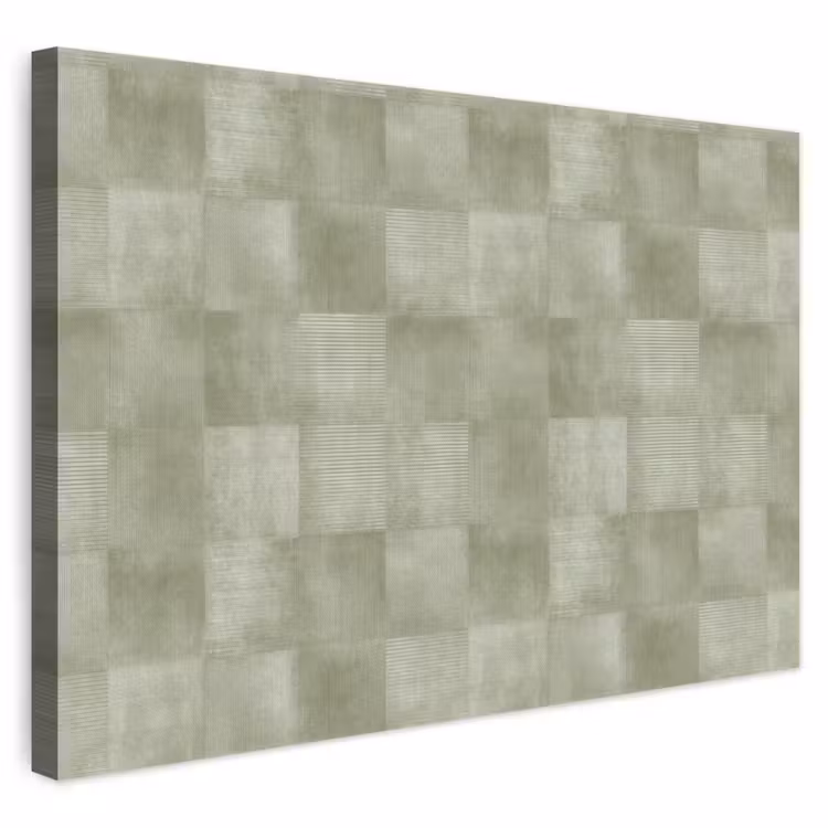 Vlakken - Rustiek - Groen canvas 2cm klein 34 -3d