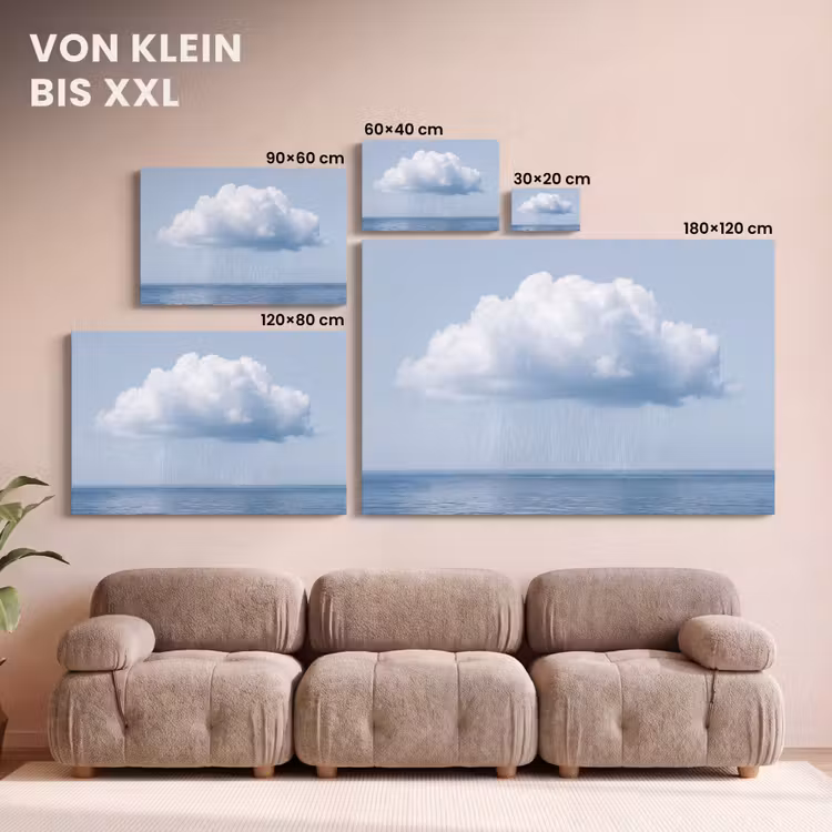 Leinwandbild - Wolke – Regen – Natur - Wolk - Regen - Natuur canvas 2cm klein