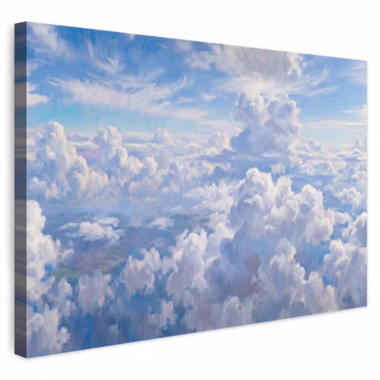Wolken - Lucht - Natuur - Abstract - Blauw canvas 2cm klein -3d