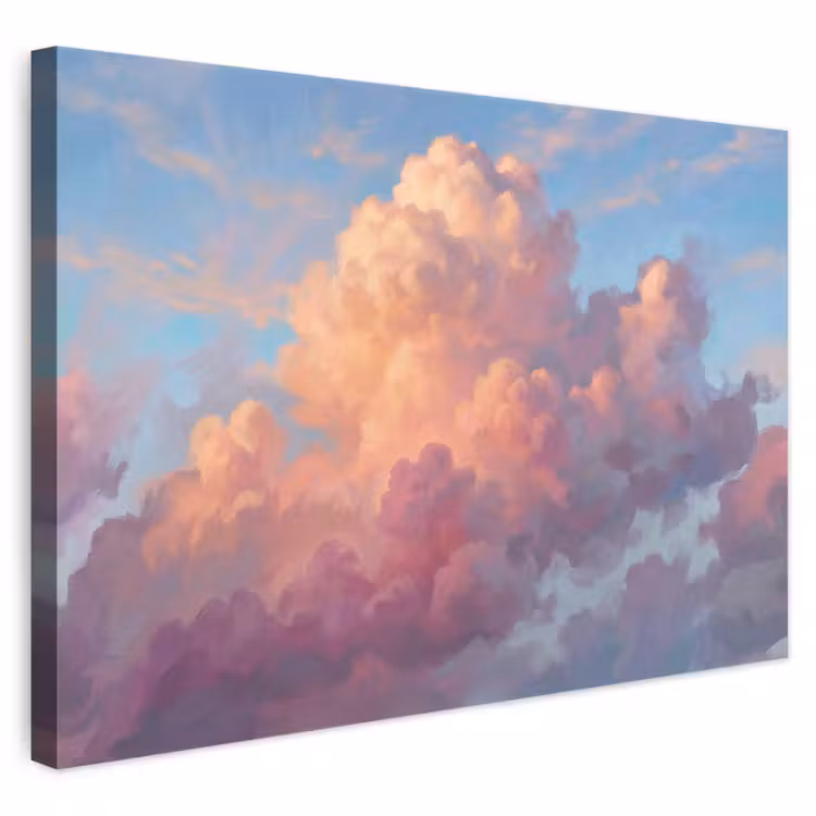 Wolken - Lucht - Natuur - Abstract - Kleurrijk canvas 2cm klein -3d