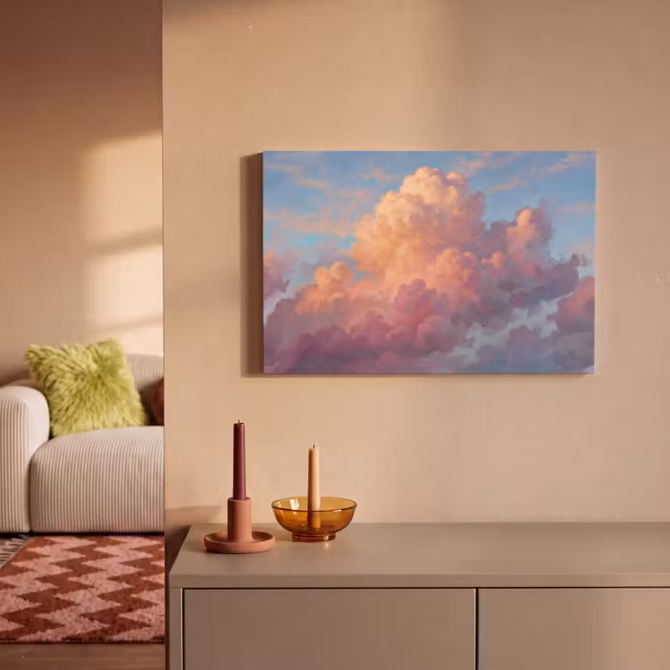 Wolken - Lucht - Natuur - Abstract - Kleurrijk canvas 2cm klein -sfeer1