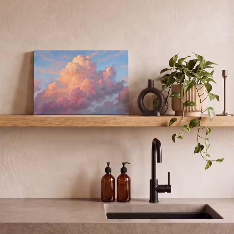 Wolken - Lucht - Natuur - Abstract - Kleurrijk canvas 2cm klein -sfeer3