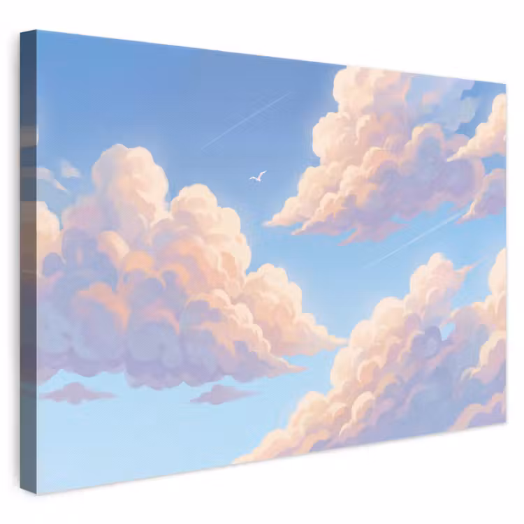 Wolken - Lucht - Natuur - Blauw canvas 2cm klein -3d