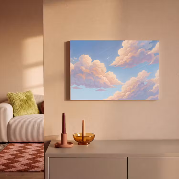 Wolken - Lucht - Natuur - Blauw canvas 2cm klein -sfeer1