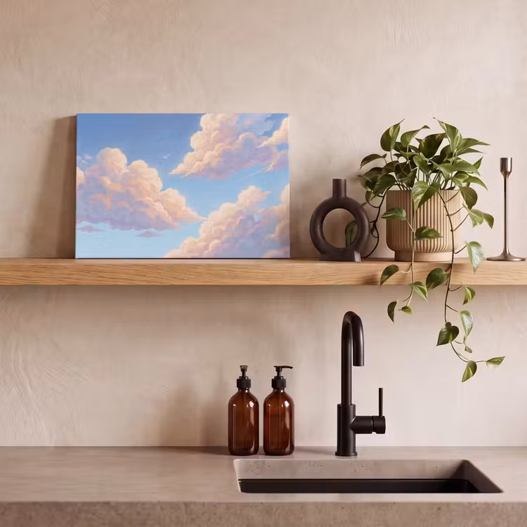 Wolken - Lucht - Natuur - Blauw canvas 2cm klein -sfeer3