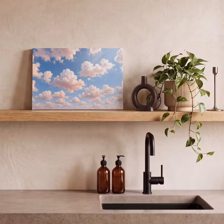 Wolken - Hemel - Natuur - Licht - Blauw canvas 2cm klein -sfeer3