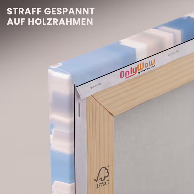 Wolken - Hemel - Natuur - Licht - Blauw canvas 2cm klein -uniquesellingpoint_afwerking-onlywow_DE