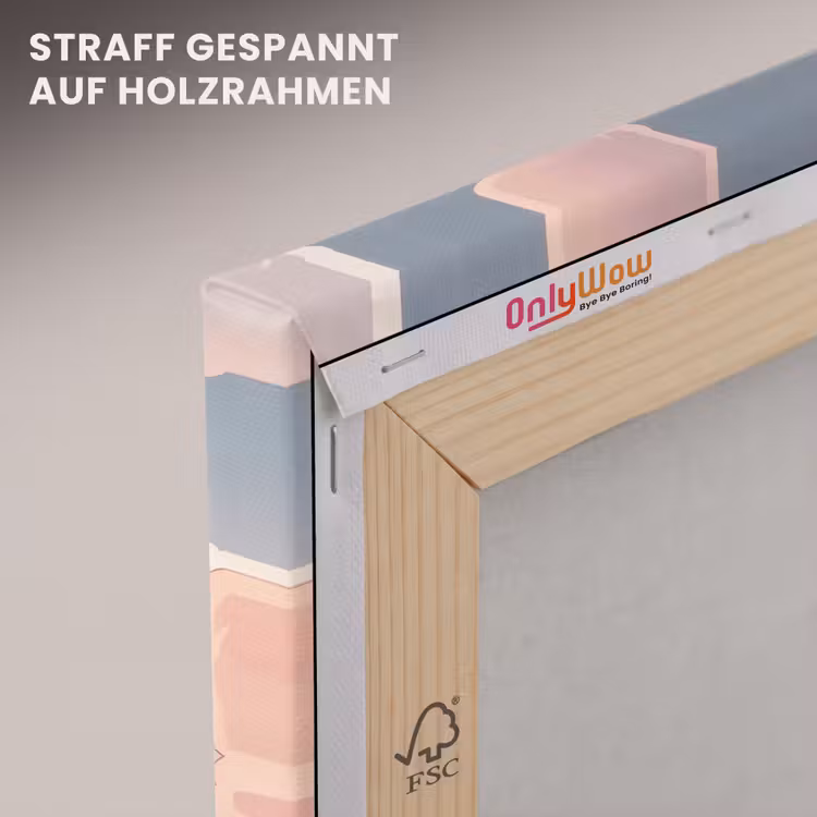 Wolken - Lucht - Natuur - Pastel - Roze canvas 2cm klein -uniquesellingpoint_afwerking-onlywow_DE