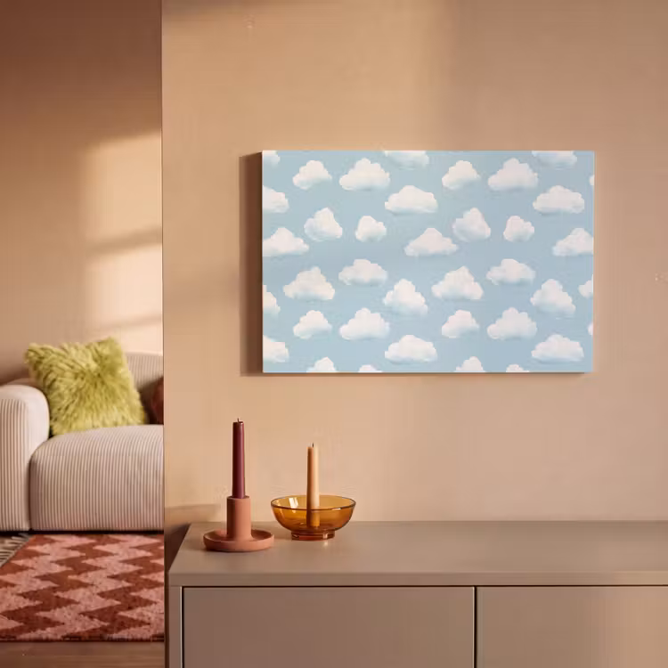 Wolken - Illustratie - Blauw canvas 2cm klein 34 -sfeer1