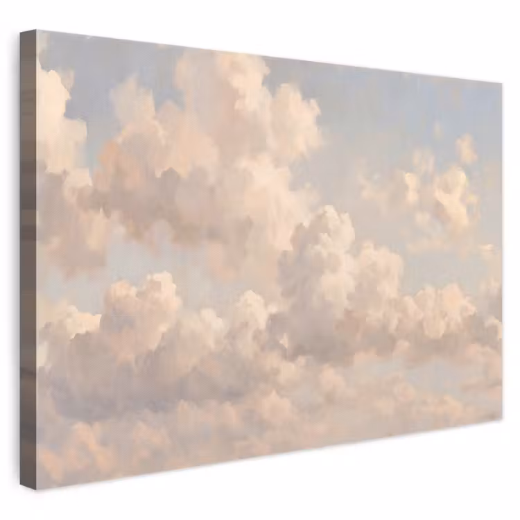 Wolken - Zacht - Natuur - Klassiek - Beige canvas 2cm klein -3d
