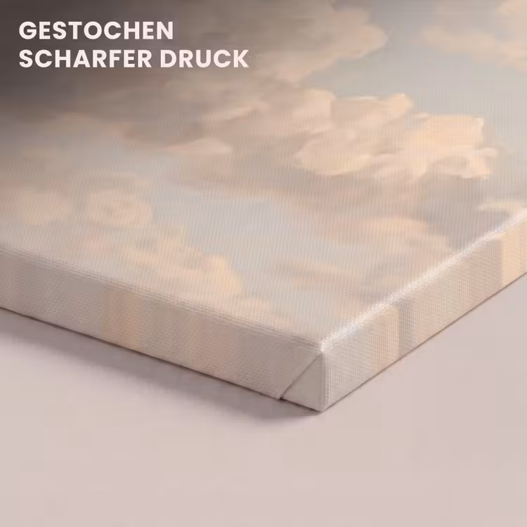 Wolken - Zacht - Natuur - Klassiek - Beige canvas 2cm klein -closeup_print_DE