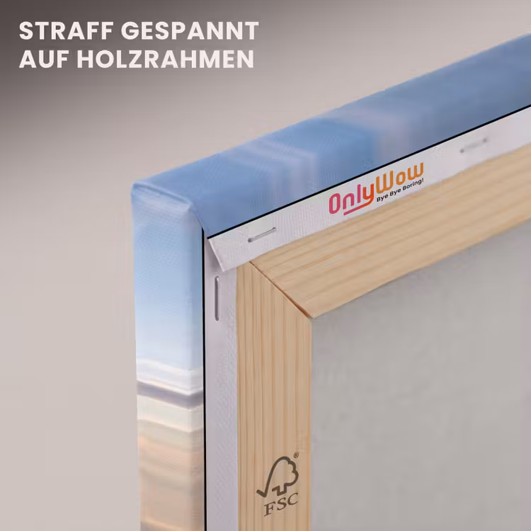 Wolken - Zonnestralen - Natuur - Wit canvas 2cm klein -uniquesellingpoint_afwerking-onlywow_DE