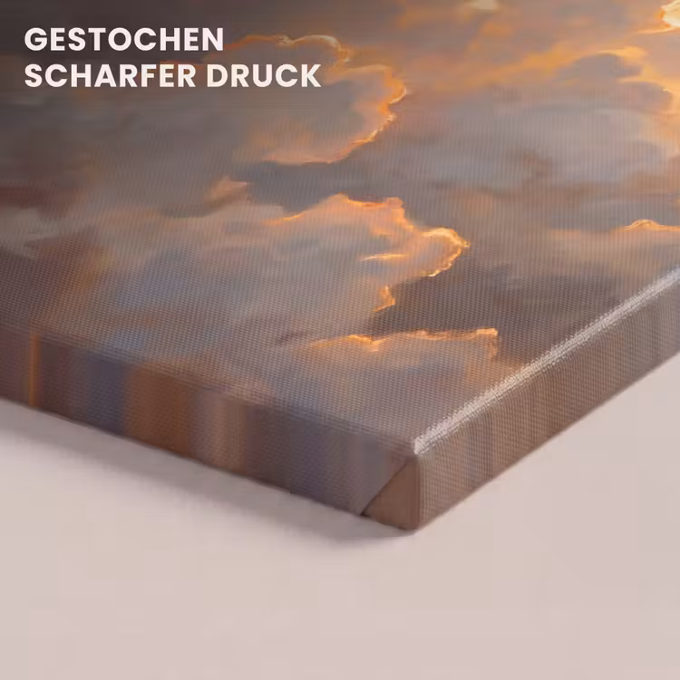 Wolken - Zonsondergang - Natuur - Abstract - Goud canvas 2cm klein -closeup_print_DE