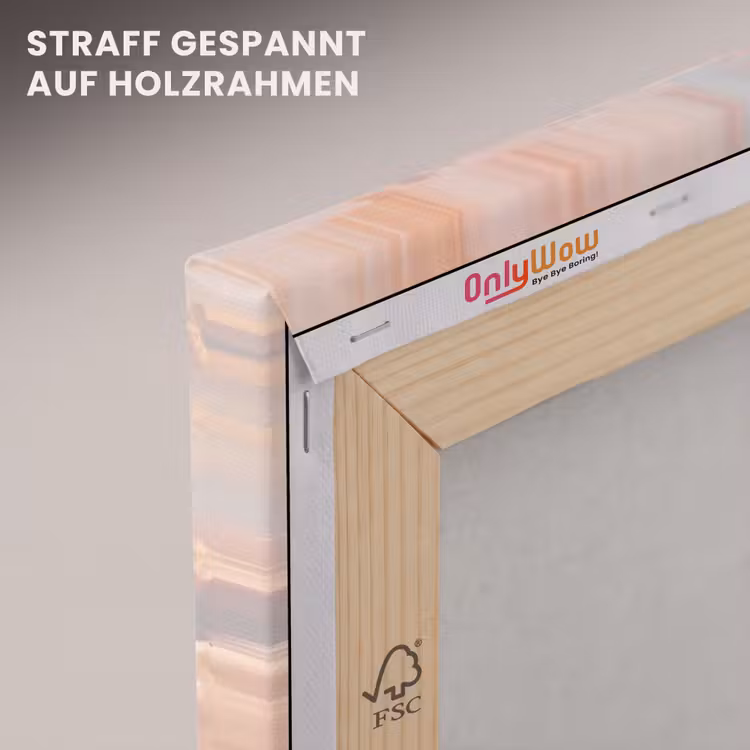 Wolken - Zonsondergang - Natuur - Pastel - Roze canvas 2cm klein -uniquesellingpoint_afwerking-onlywow_DE