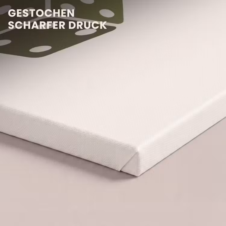 Dobbelsteen - Spel - Groen - Abstract canvas 2cm klein -closeup_print_DE