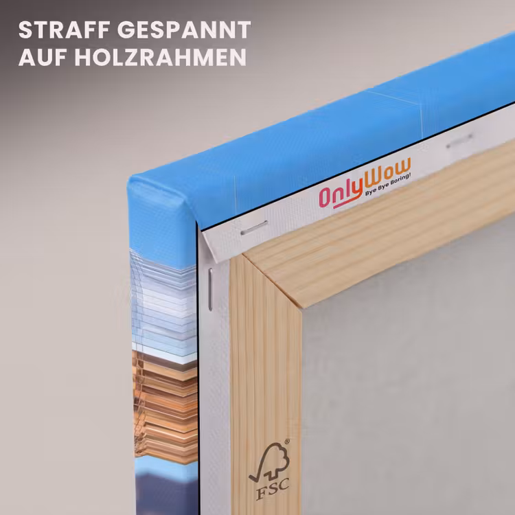 Leinwandbild - Wüste – Spiegelkugel – Kunst - Woestijn - Spiegelbal - Kunst canvas 2cm klein