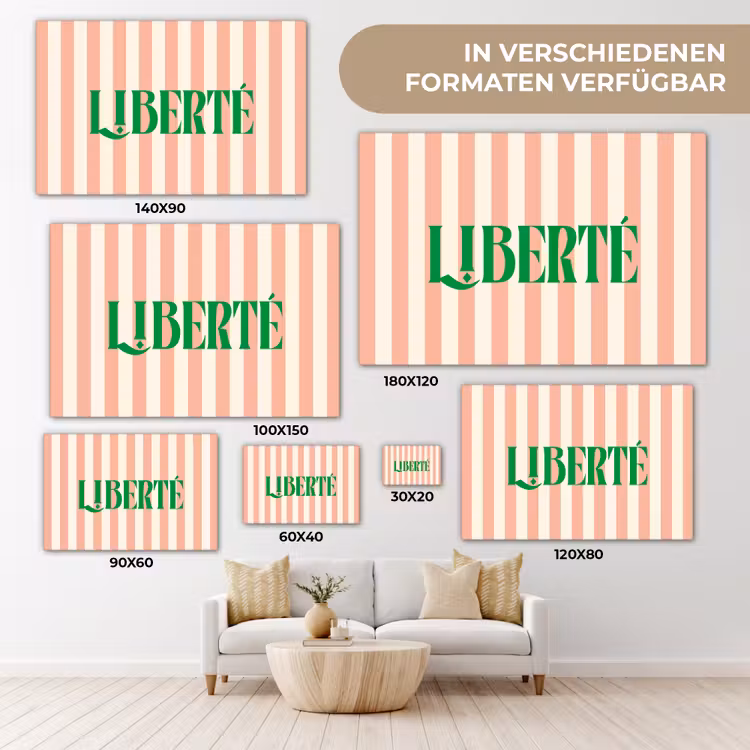 Zachtroze - Groen - Strepen - Liberté canvas 2cm klein -Xsfeer8_DE