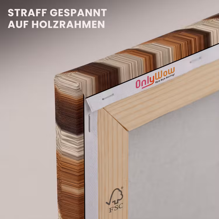 Zebra - Bruin - Patroon canvas 2cm klein 34 -uniquesellingpoint_afwerking-onlywow_DE