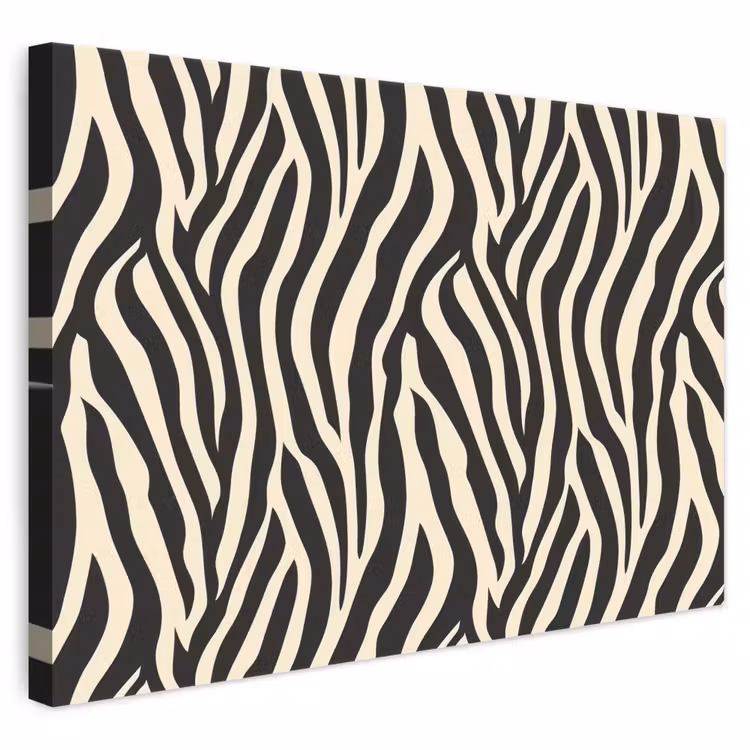 Zebra - Print - Klassiek - Zwart canvas 2cm klein 34 -3d