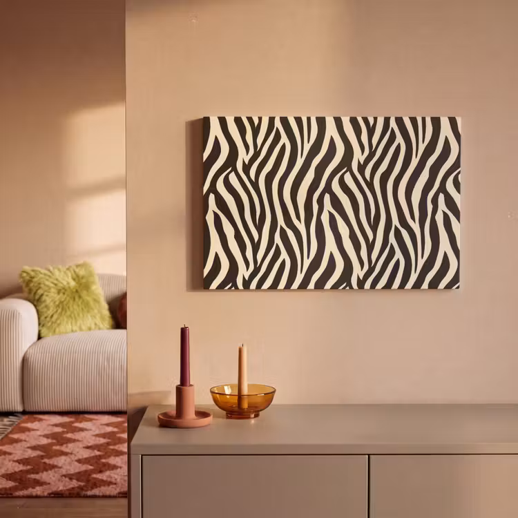Zebra - Print - Klassiek - Zwart canvas 2cm klein 34 -sfeer1