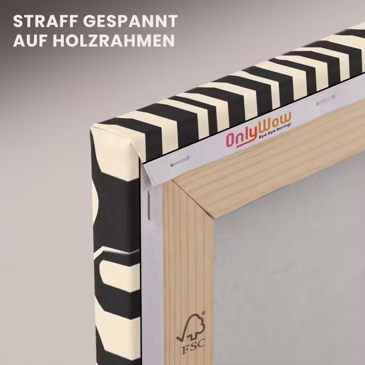 Zebra - Print - Klassiek - Zwart canvas 2cm klein 34 -uniquesellingpoint_afwerking-onlywow_DE