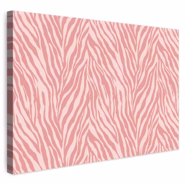 Zebra - Print - Roze canvas 2cm klein 34 -3d