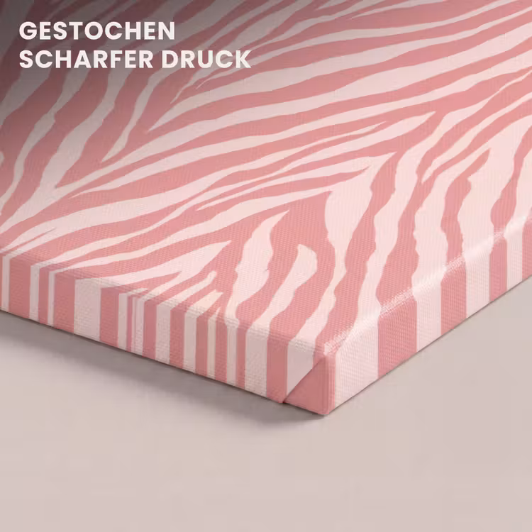 Zebra - Print - Roze canvas 2cm klein 34 -closeup_print_DE