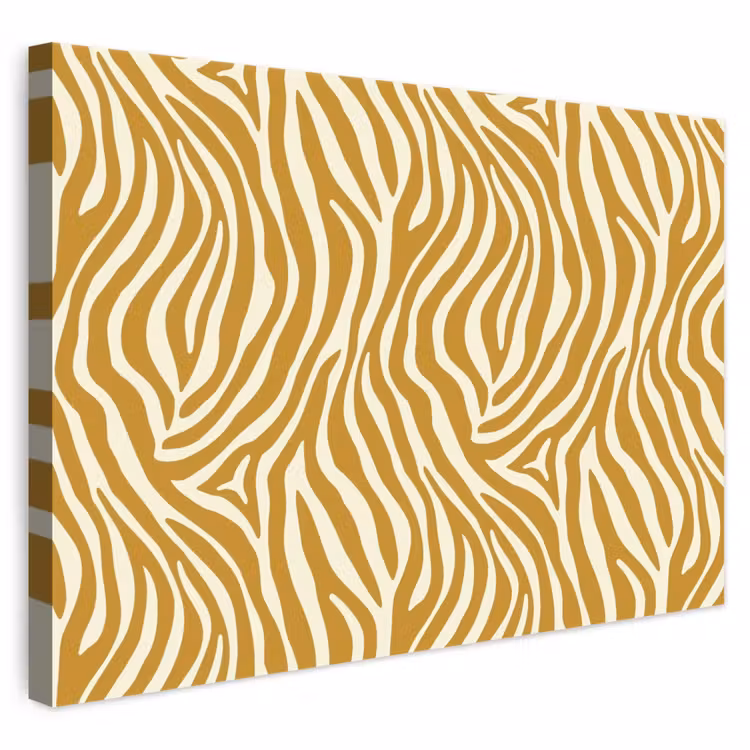 Zebra - Klassiek - Oker - Geel canvas 2cm klein 34 -3d