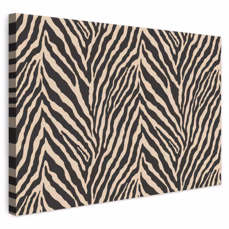 Zebra - Klassiek - Zwart canvas 2cm klein 34 -3d