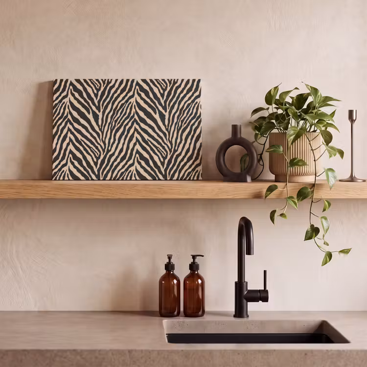 Zebra - Klassiek - Zwart canvas 2cm klein 34 -sfeer3