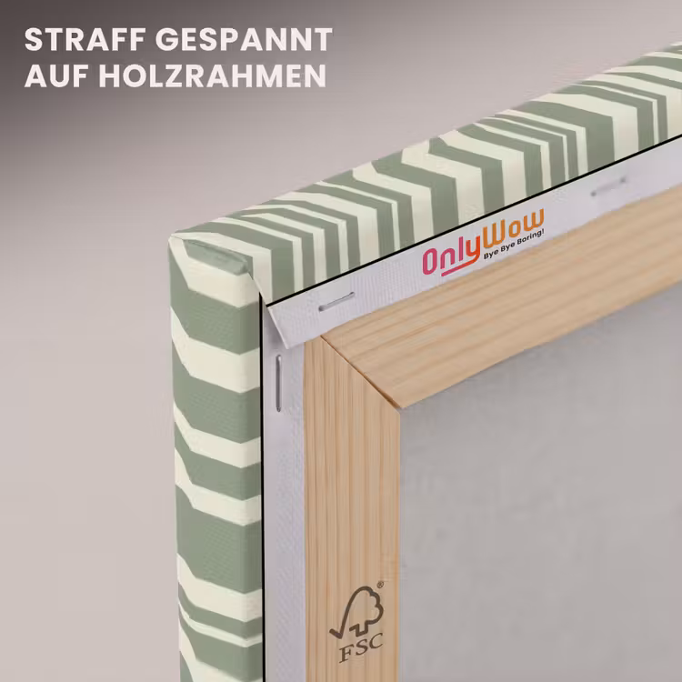 Zebra - Motief - Groen canvas 2cm klein 34 -uniquesellingpoint_afwerking-onlywow_DE