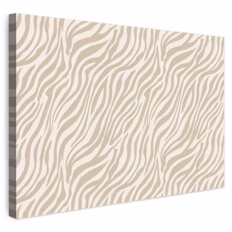 Zebra - Patroon - Beige canvas 2cm klein 34 -3d