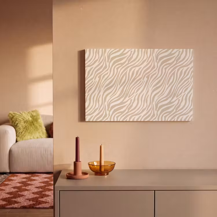 Zebra - Patroon - Beige canvas 2cm klein 34 -sfeer1