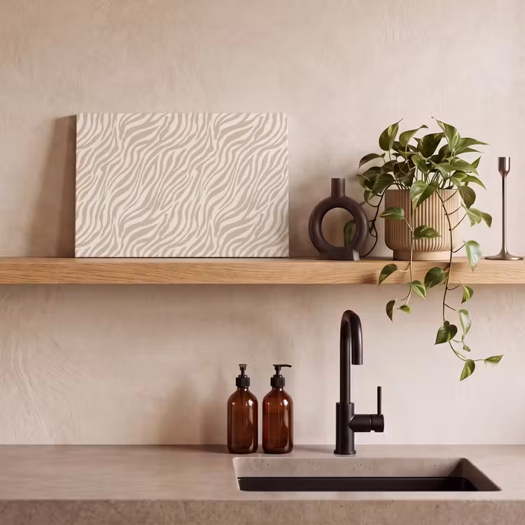 Zebra - Patroon - Beige canvas 2cm klein 34 -sfeer3